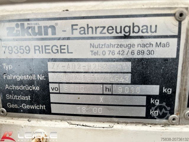 Remorque à boissons Zikun*Getränke *Schwenkwand hydraulisch*Dautel*