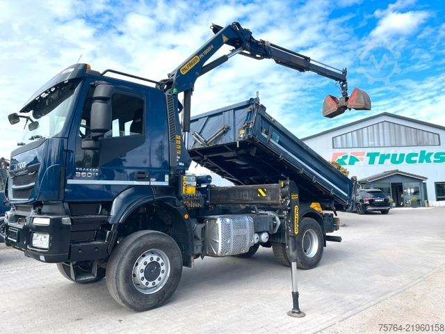 Lastbilmonteret kran IVECO Trakker 360/AD190/Pafinger 13.001/Meiller/1.Hand
