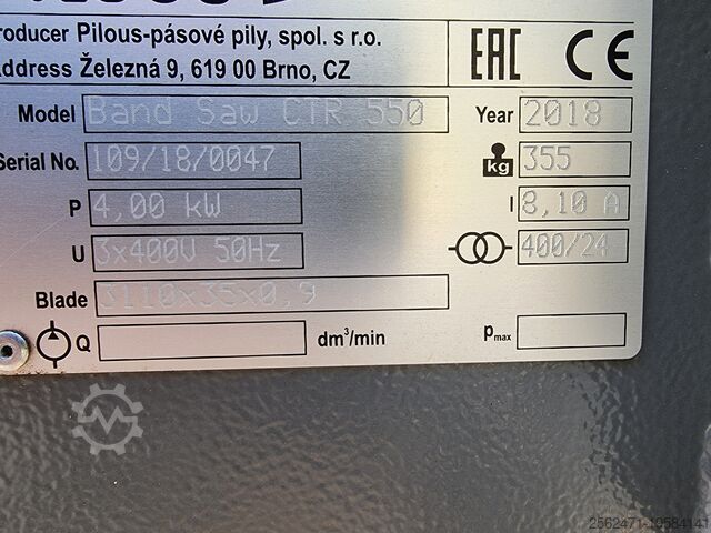 Gebruikte kleine zagerij CTR550 Pilous G-BBS105247P