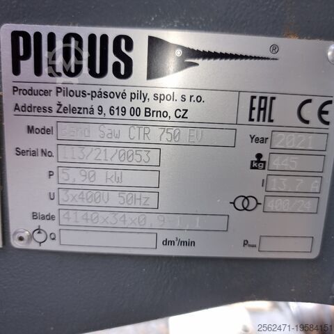 Použitá pásová pila na kulatinu Pilous CTR750EV Pilous G-BBS118980P