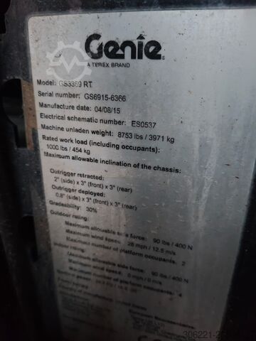 Ollós emelő GENIE 4x4 GS-3369 RT