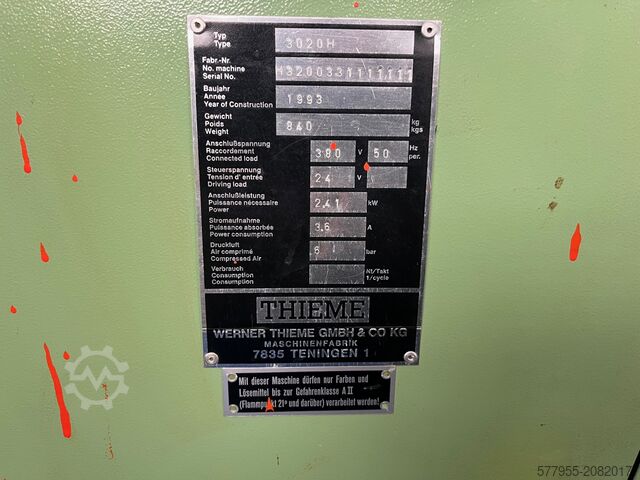 Screen printing machine Thieme 3020H