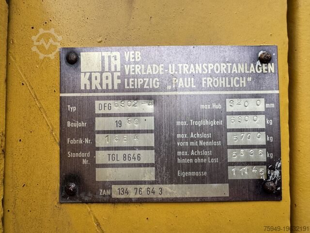 TAKRAF DFG6302-A | 6.3 tons | DDR power Takraf TAKRAF DFG6302-A | 6,3to. | DDR-Power