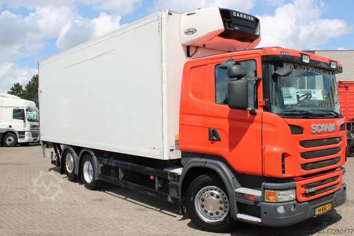 Gekoeld/bevroren transport Scania G 440 + 6x2 + carrier + euro 5 + lift
