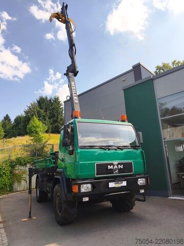 Tipvogn MAN LKW Kipper mit Kran und Holzgreifer 7731