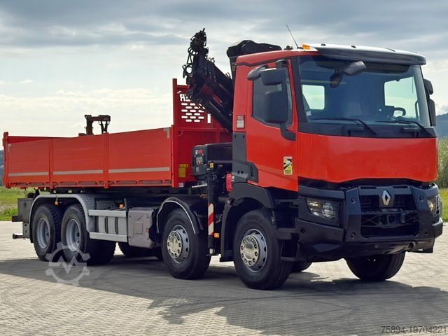 Autolaadkraan RENAULT C 430 *KIPPER 6,80m* HIAB X-HIDUO 188 ES-4 * 8x4