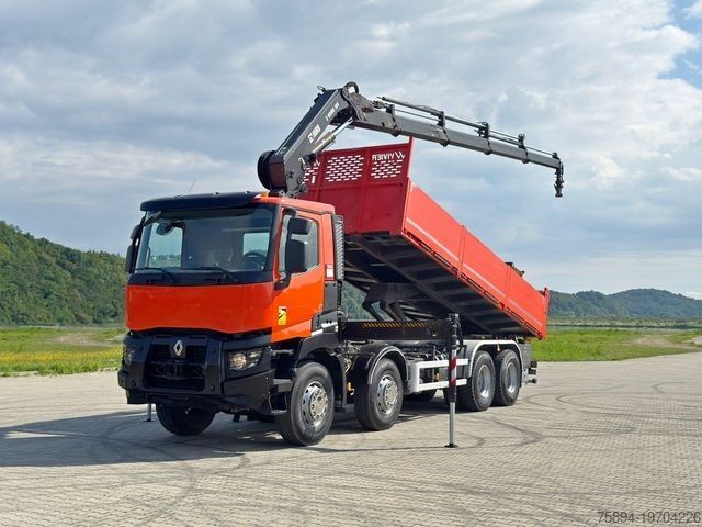 Billenő teherautó RENAULT C 430 *KIPPER 6,80m* HIAB X-HIDUO 188 ES-4 * 8x4