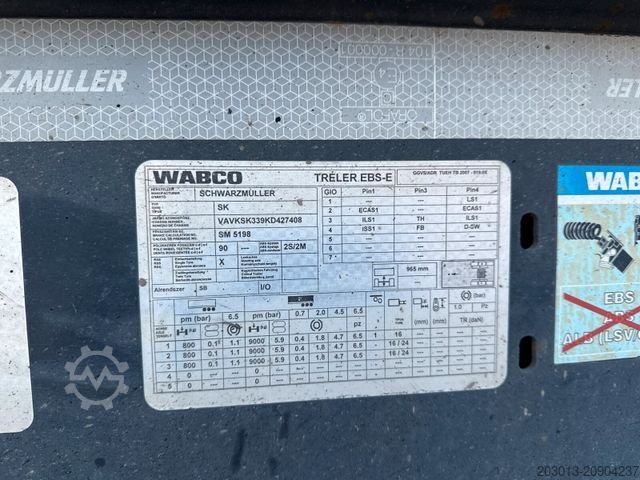 Semirremolque volquete SCHWARZMÜLLER SK SM 5198 Kippauflieger 3 ACHS