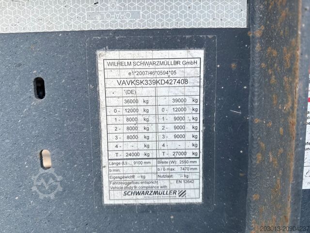 Semirremolque volquete SCHWARZMÜLLER SK SM 5198 Kippauflieger 3 ACHS