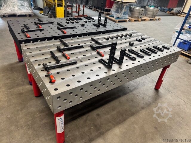 Welding table, rotary table, positioner Protec 3 - D Schweisstisch Lochtisch normal + plasmanitriert