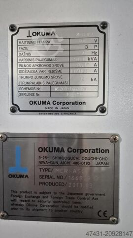 Fresadora tipo portal de dupla coluna Okuma OKUMA MCR-A5C
