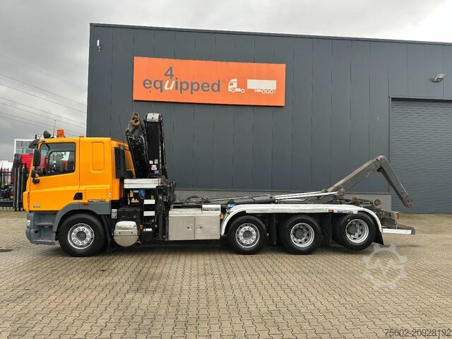 Hook arm system DAF CF 85.410 8x2 / HMF 3000 K6 crane (30T/m 6x ext...