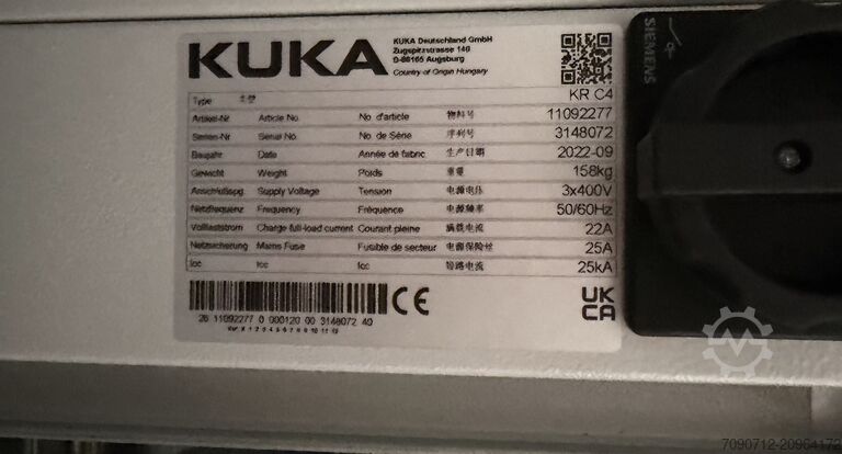 βιομηχανικό ρομπότ KUKA KRC4 KR120 R2700-2 / FLR