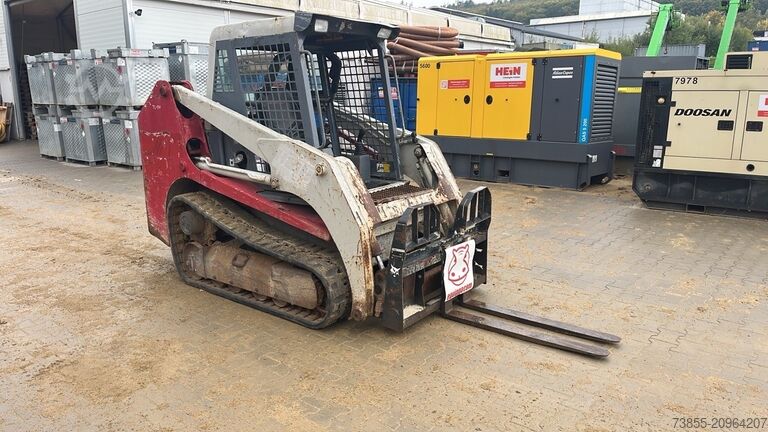 Minipala compatta cingolata Takeuchi TL130 with forks and loader bucket