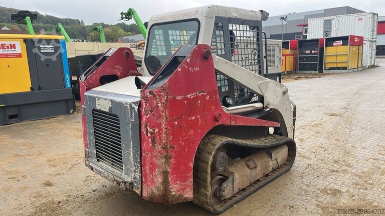 Minipala compatta cingolata Takeuchi TL130 with forks and loader bucket