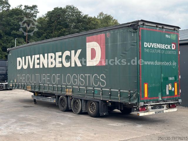 Brandalı açık yarı römork SCHMITZ CARGOBULL S01 Megatrailer Pritsche+Plane Edscha Verdeck
