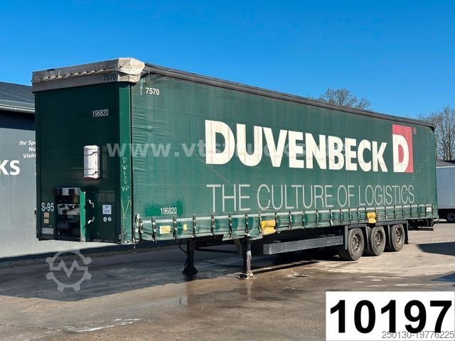 Brandalı açık yarı römork SCHMITZ CARGOBULL S01 Megatrailer Pritsche+Plane Edscha Verdeck