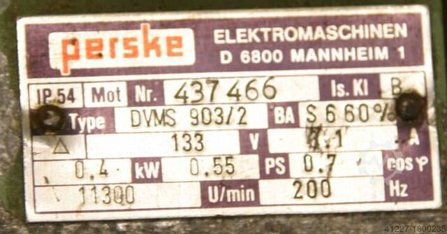Milling motor for edge processing machines Perske DVMS903/2