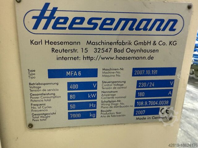 Víceúčelový stroj pro broušení ploch HEESEMANN MFA 6