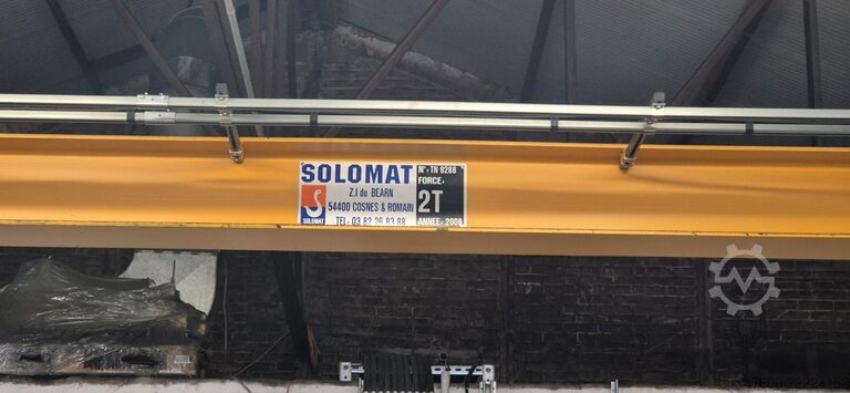 Kranskinne, traverskran, kranbana Demag Solomat Portalkran Stahlbau Gleise Donati Kettezug 2t 2000Kg Länge 26x13m