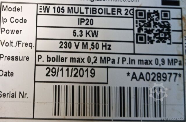 SM NEW 105 Touch portafilter LA San Marco SM NEW 105 MULTIBOILER