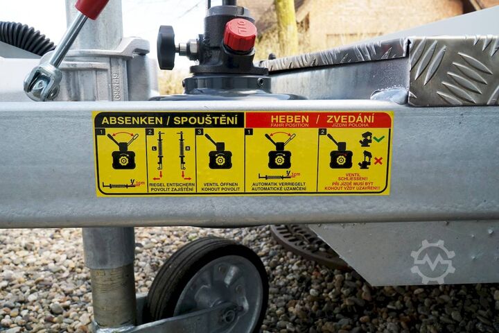 Laadbakaanhangwagen Vezeko HUSKY FB 35.35 345X162X10CM 3500KG ABSENKER