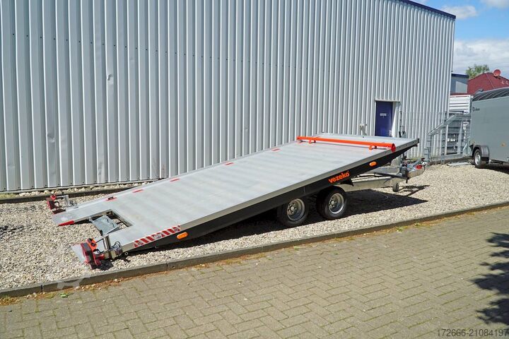 Bestelwagen autodrager Vezeko IMOLA 30.43 RACE MASTER | HANDSEILWINDE 502X209CM 3000KG AUTOTRAILER