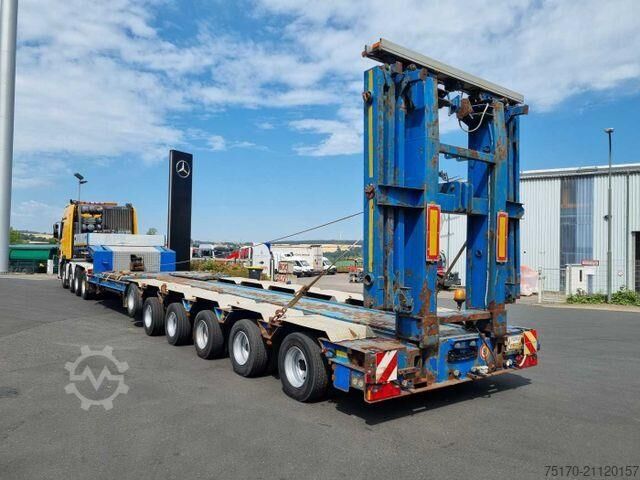 Düşük yükleyici Goldhofer STZ-H6-57/80A Teleskop-Tieflader Waggontransport