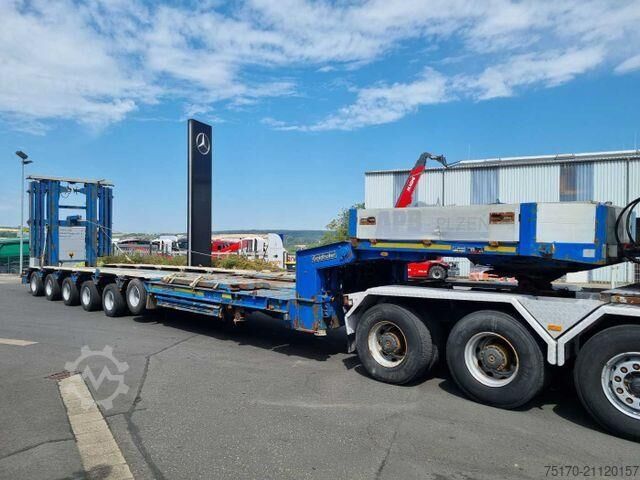 Düşük yükleyici Goldhofer STZ-H6-57/80A Teleskop-Tieflader Waggontransport