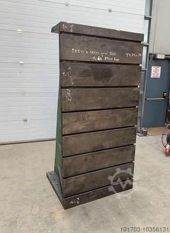 Gegoten hoekplaat Equerre de bridage en fonte 2000 x 1000 x 860 mm