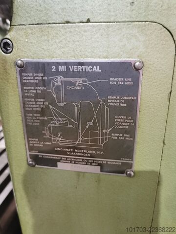 Mașină de frezat verticală Cincinnati 2MI