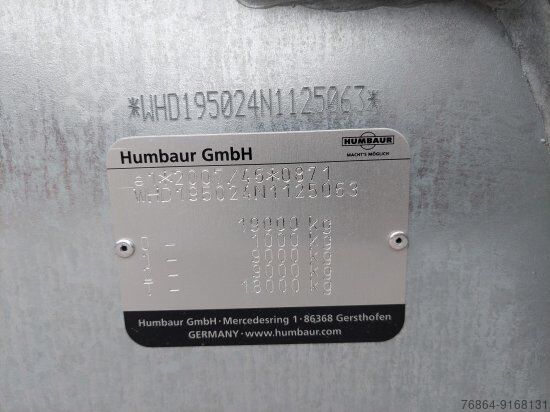 Trosmerni kiper prikolica HUMBAUR HTK195024 TANDEM 3-SEITENKIPPER VERZINKT, SAF-ACHSEN,