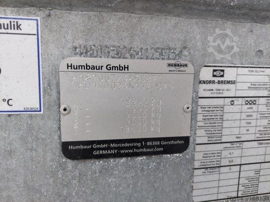 Trosmerni kiper prikolica HUMBAUR HTK195024 TANDEM 3-SEITENKIPPER VERZINKT, SAF-ACHSEN, ROLLPLANE,