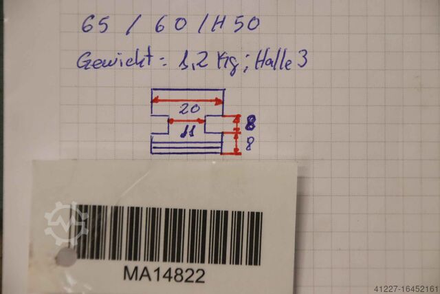 Udskiftelige kæber unbekannt Breite 20 mm
