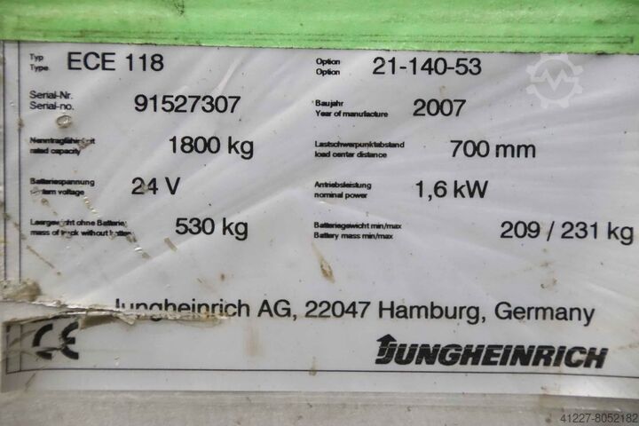 Dissel compleet met aandrijving Jungheinrich ECE 118