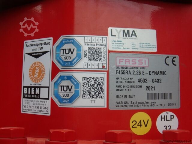 Standaard SZM MAN TGS 33.470 6x6 Fassi F455 RA Winde JIB