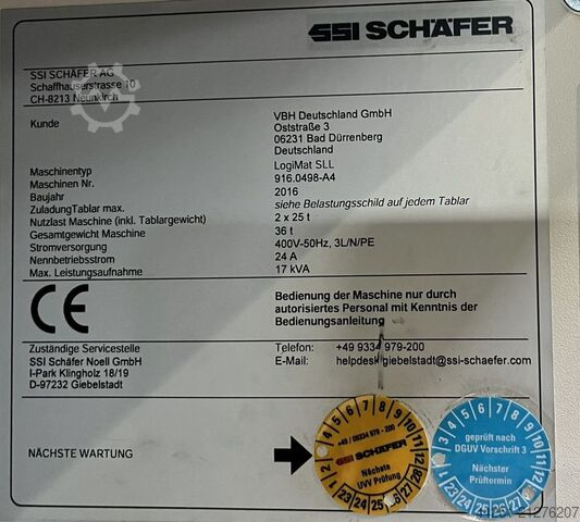 Automatic vertical storage lift 03 SSI Schäfer SSI Logimat Typ SLL Lagerlift 03