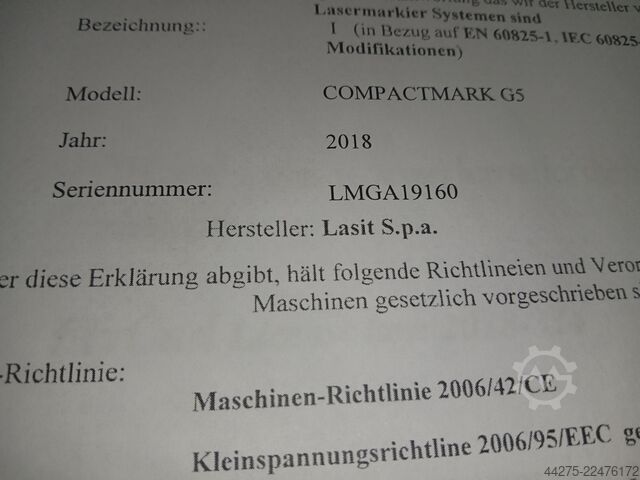 Láser de fibra Lasit Scriptograph CompactMark G 5Fly Kurzplus