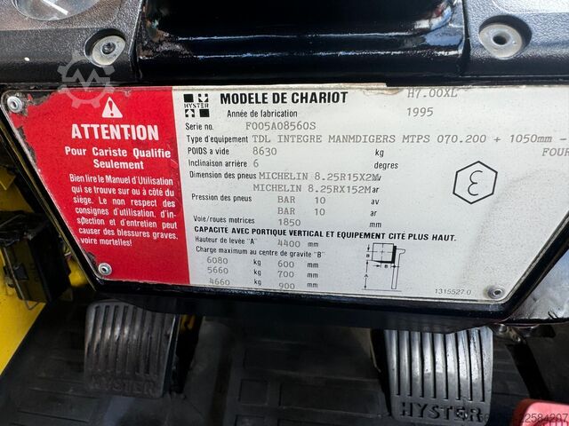 Carretilla elevadora Hyster H 7.OO XL