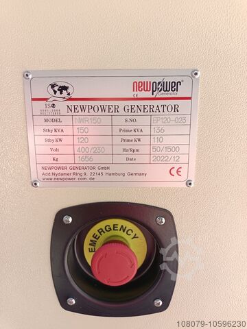 Generator za hitne slučajeve Newpower Generator Stromaggregat NWR150 Notstrmaggregat Diesel Generator