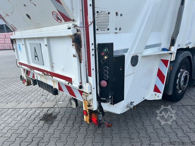 Çöp kamyonu MAN TGS 26.320 / Terex 120 + Funk / Faun 524