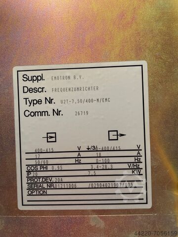 Frequentieomvormer (28255) emotron Typ U2T-7,5/400 - MIEMC