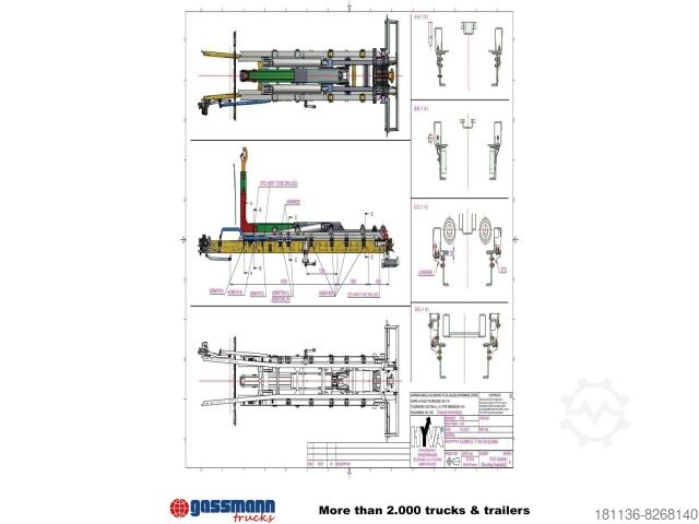 Hákový nosič kontejnerů  T20-57-S Abrollanlage, 10x VORHANDEN!