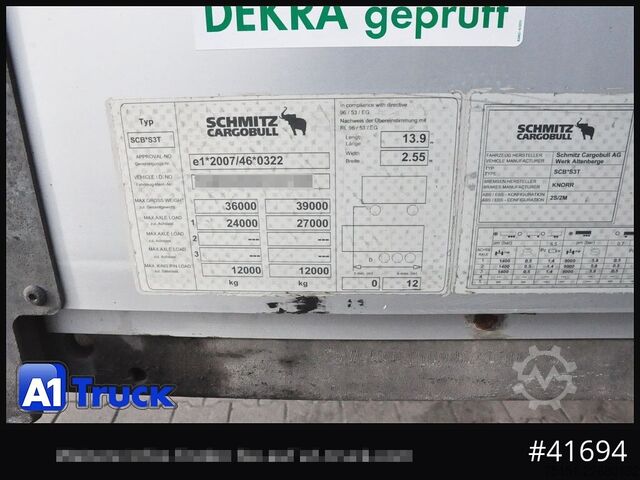 Semirimorchio con telone SCHMITZ Speed Curtain, Lift 455/40 R 22.5, Hubdach,