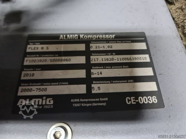 šroubový kompresor ALMIG FLEX 6 S