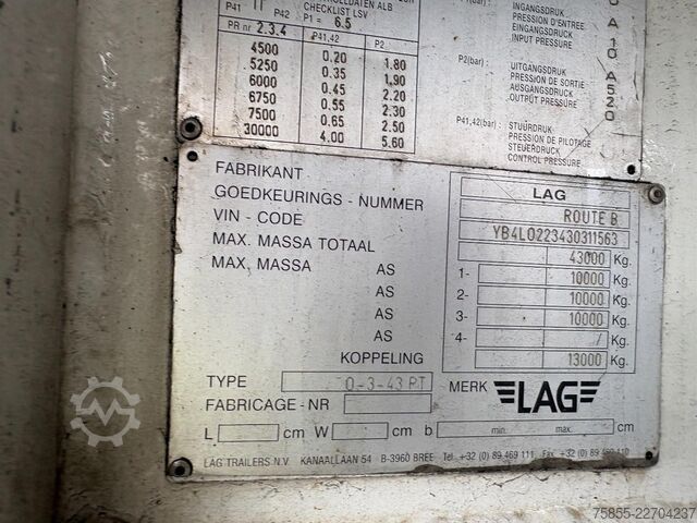 Tank LAG O-3-43 PT Fuel Tank /  ADR / 3 Compartments / 4...