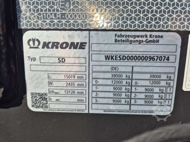 Naczepa z wymienną zabudową KRONE SD BDF BPW-Achsen Liftachse mitte Container