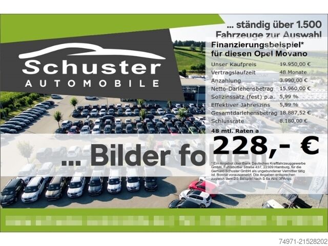 Panel van Opel Movano Kasten L3H2 3,5t 2.2D*AHK Temp Navi R-Kam