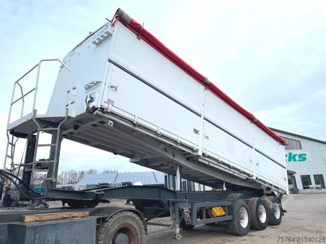 Tipper semitrailer KEMPF ca. 50m³ 2-Seiten Kombikipper/Schleuse/Alufelgen