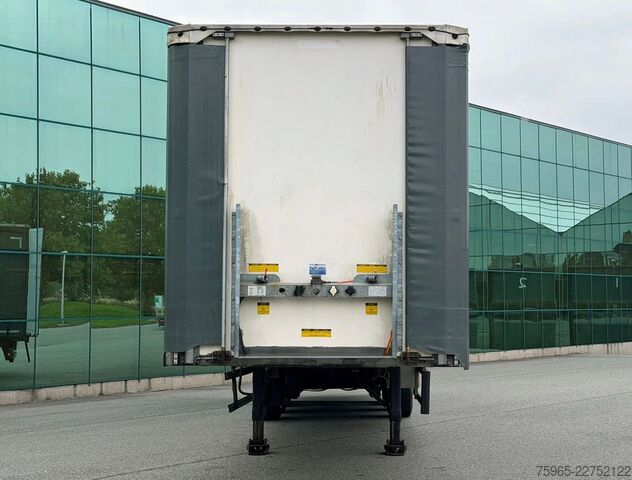 Nyitott ponyvás félpótkocsi GROENEWEGEN DRO-14-27 GALVANISED CHASSIS DISC BRAKES SLIDING